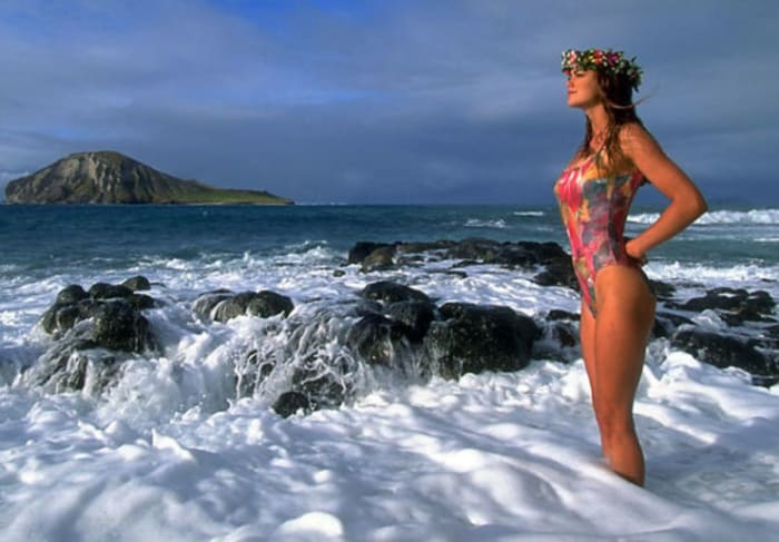 Kathy Ireland in 1993 in Oahu, Hawaii